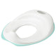 TOSSIG toilet seat, white/turquoise, 30 cm