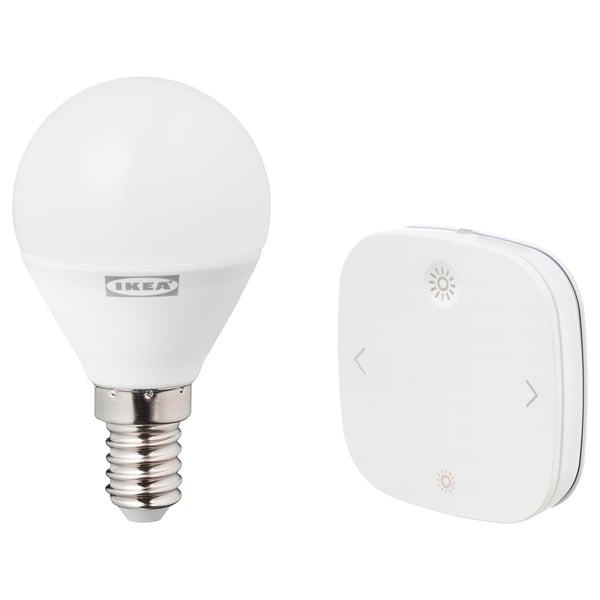 TRÅDFRI / STYRBAR starter kit, smart wireless dimmable/white spectrum globe, P45 E14