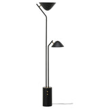 TRÅDNATE floor uplighter/reading lamp, black, 180 cm