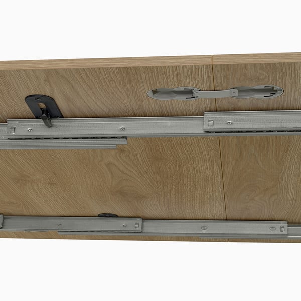 TRÄKUMLA console table, anthracite/oak, 49/172x84x75 cm