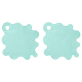 TRAMPSJÖN bathtub mat, light turquoise, 43x43 cm, 2 pack