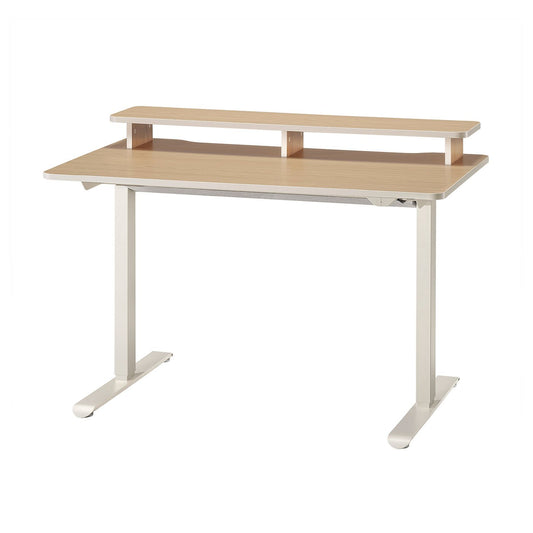 TRAVSPORT desk sit/stand, electric oak effect/beige, 120x70 cm