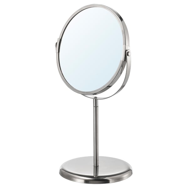 TRENSUM mirror, stainless steel, 17 cm