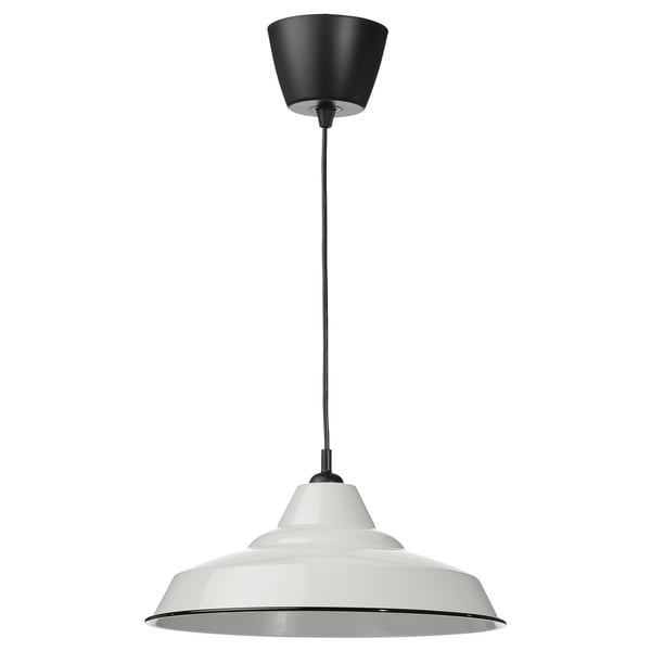 TRETTIOEN pendant lamp, white, 38 cm
