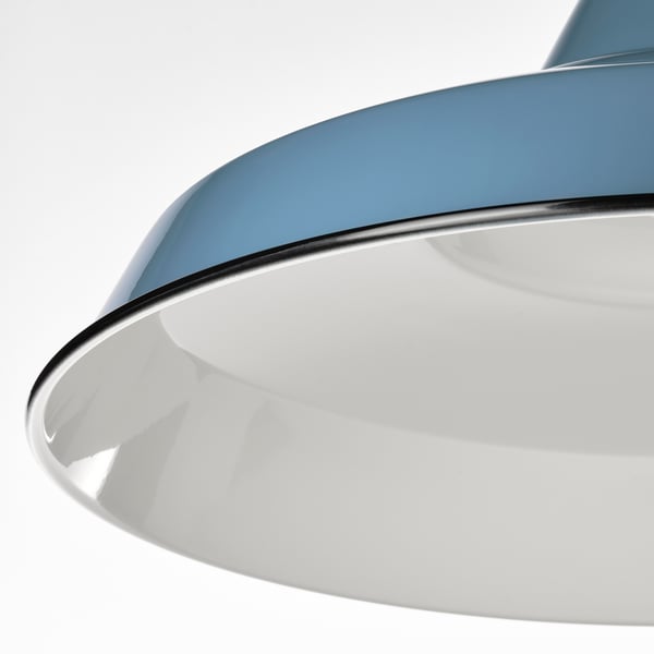 TRETTIOEN pendant lamp, blue, 38 cm