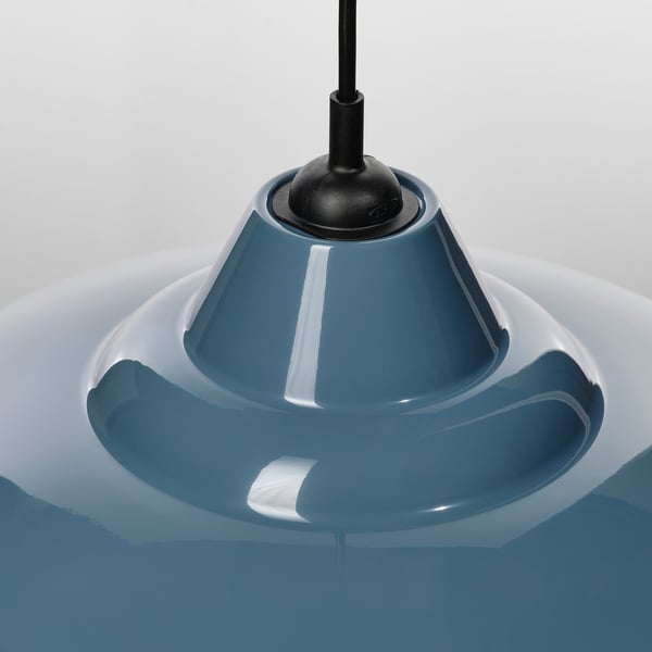 TRETTIOEN pendant lamp, blue, 38 cm