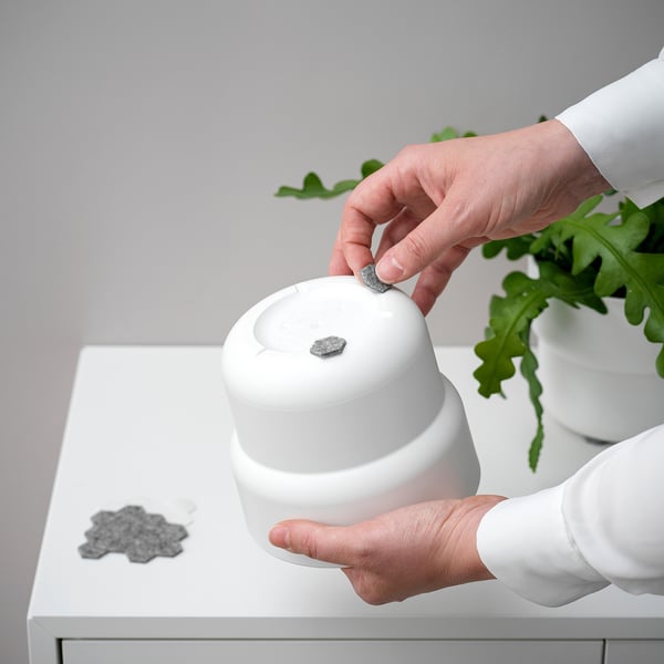 TRIXIG stick-on floor protectors set of 20, grey