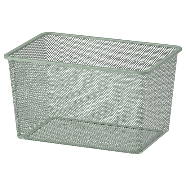 TROFAST mesh storage box, light green-grey, 42x30x23 cm