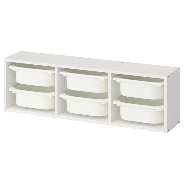TROFAST wall storage, white/white, 99x21x30 cm