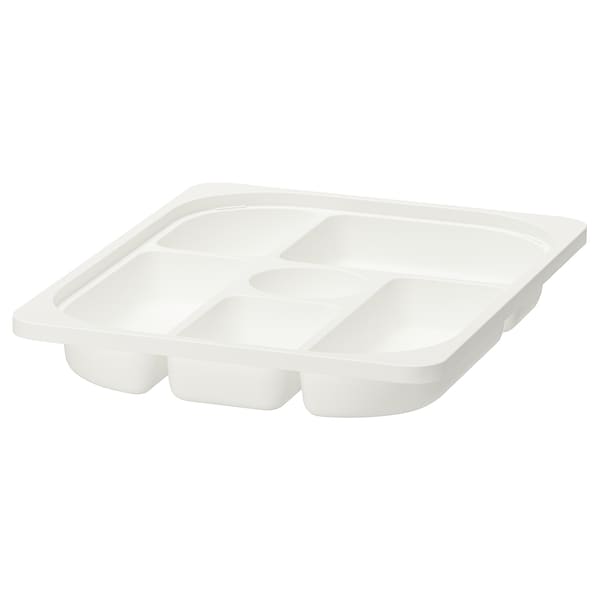 TROFAST storage tray with compartments, white, 42x30x5 cm