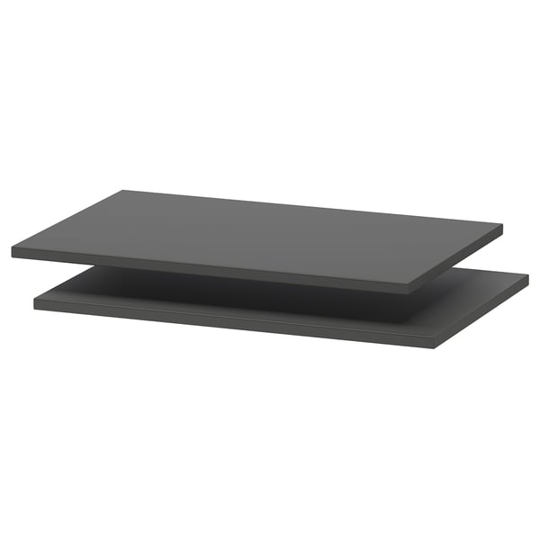 TROFAST shelf, grey, 42x30 cm, 2 pack
