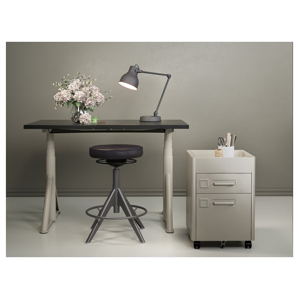 TROLLBERGET active sit/stand support, Glose black, 38 cm