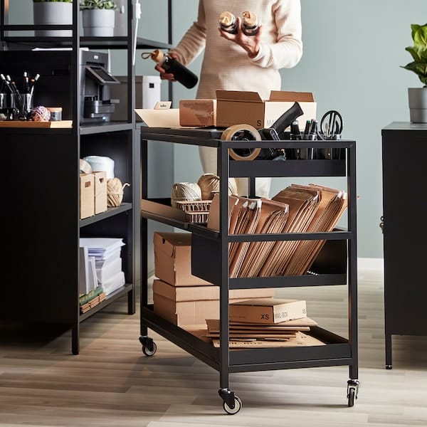 Ikea TROTTEN - Trolley, anthracite, 80x40 cm