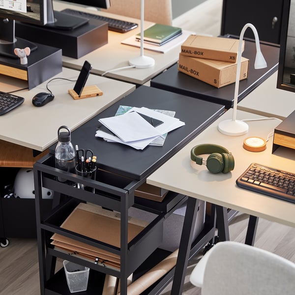 TROTTEN trolley, anthracite, 80x40 cm