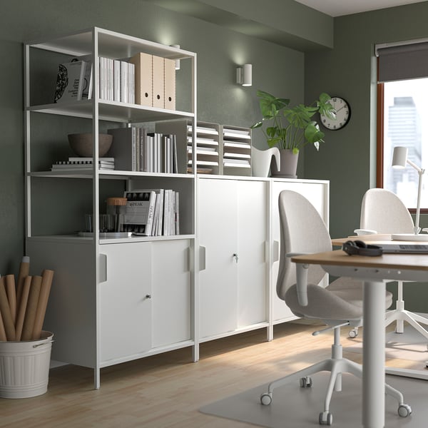 TROTTEN cabinet combination, white, 240x180 cm