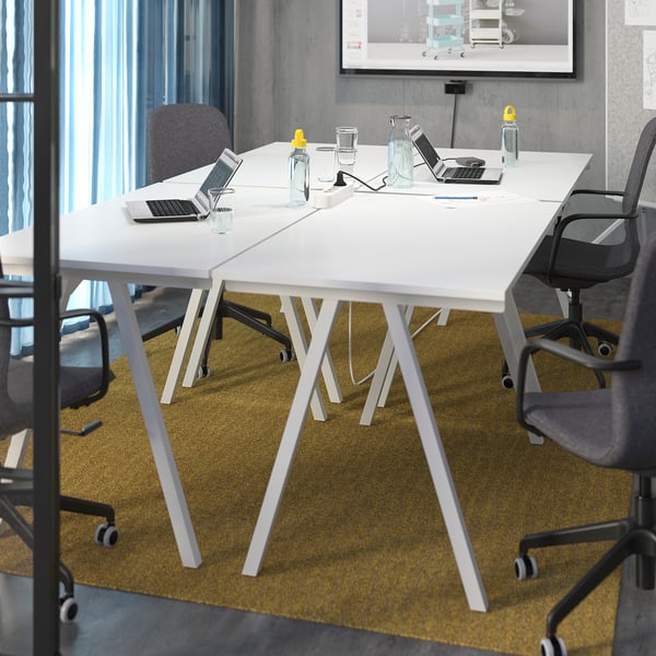 TROTTEN desk, white, 120x70 cm