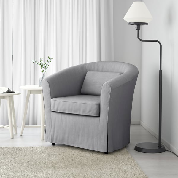 TULLSTA armchair, Nordvalla medium grey, 55x78x70 cm