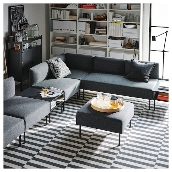 TUNSTA side table, anthracite, 70x50 cm