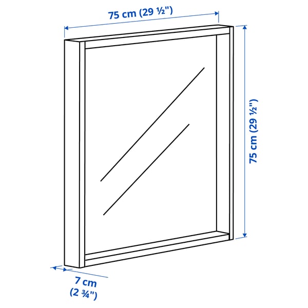TURBOKASTANJ mirror, red, 75x75 cm