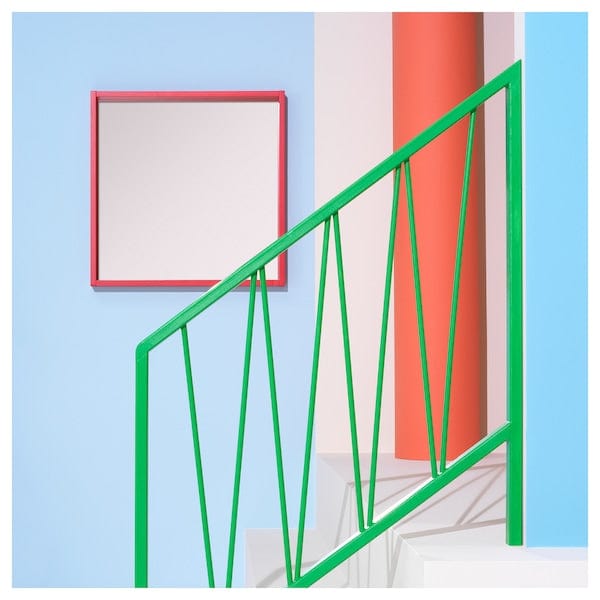 Ikea TURBOKASTANJ - Mirror, red, 75x75 cm