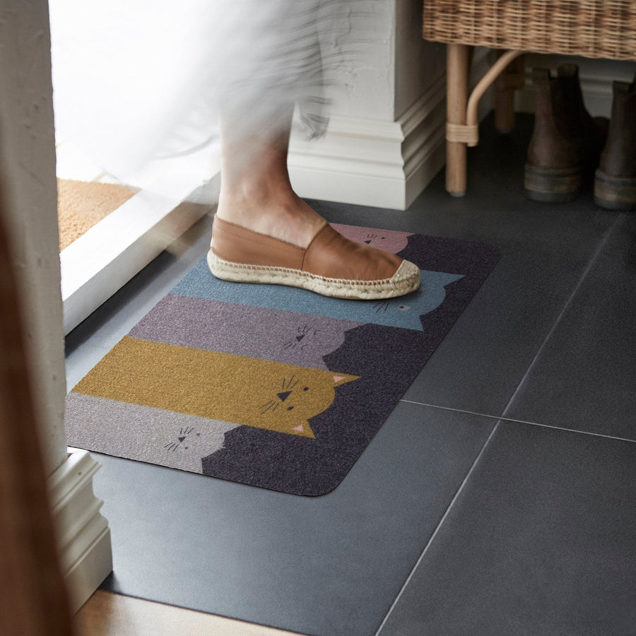 TURISTVÄG door mat, indoor, cat pattern, 40x60 cm