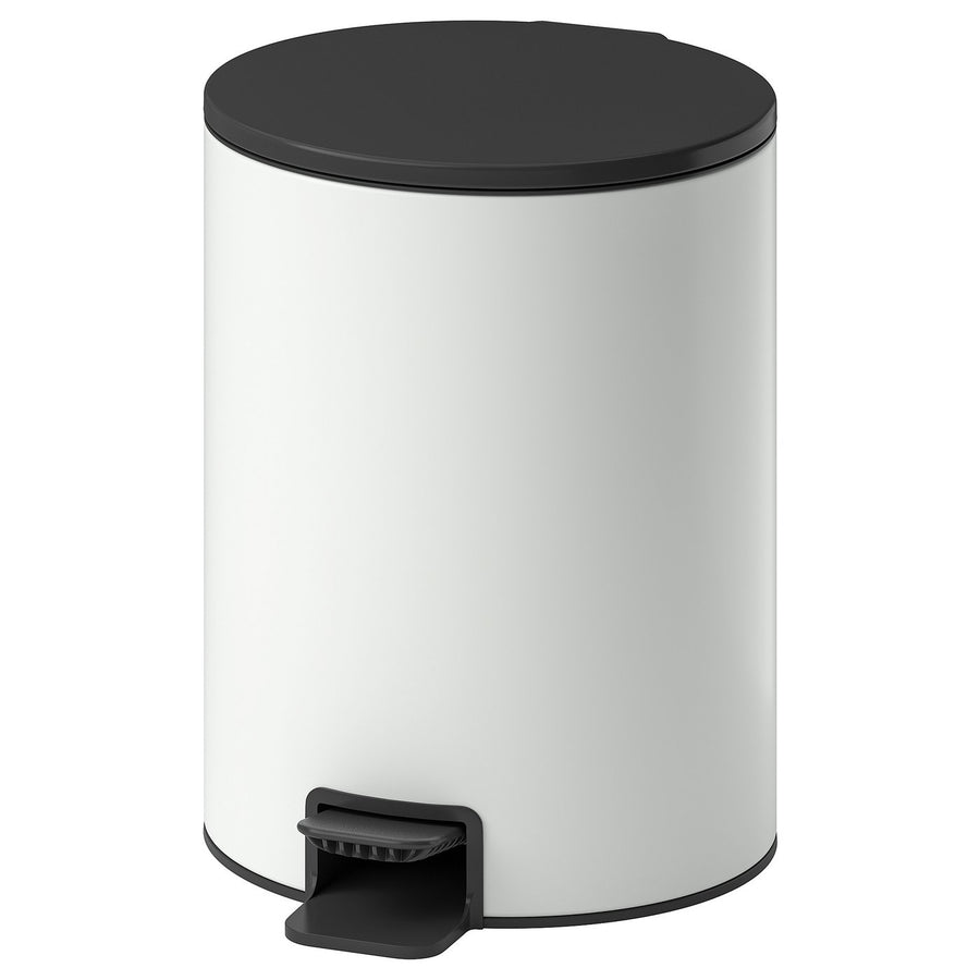 TURRIDNING pedal bin, white/anthracite, 24 cm