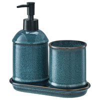 TVÅLSJÖN 3-piece bathroom set, blue