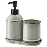 TVÅLSJÖN 3-piece bathroom set, grey