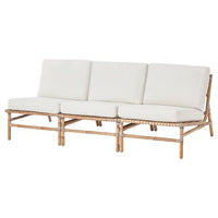 TVARÖ 3-seat modular sofa, outdoor, brown/Frösön/Duvholmen beige, 200x80x78 cm