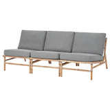 TVARÖ 3-seat modular sofa, outdoor, brown/Frösön/Duvholmen dark grey, 200x80x78 cm