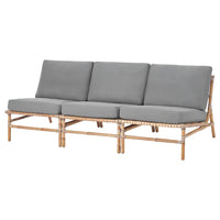 TVARÖ / FRÖSÖN 3-seat modular sofa, outdoor, dark grey, 200 cm