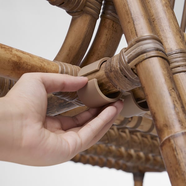 TVARÖ / FRÖSÖN 2-seat conversation set, outdoor, dark grey, 55 cm