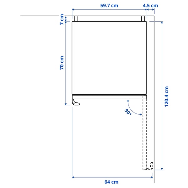 TYNNERÅS fridge, IKEA 500 freestanding/stainless steel, 365 l