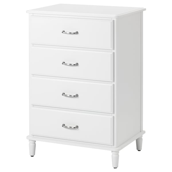 TYSSEDAL chest of 4 drawers, white, 67x102 cm