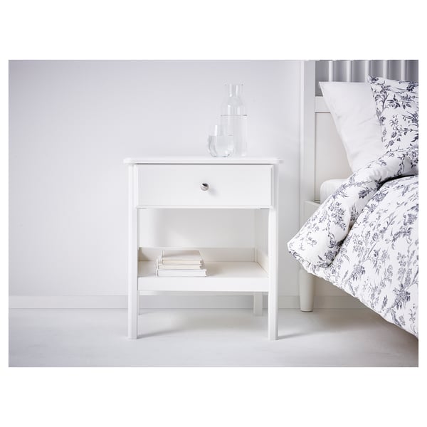 TYSSEDAL bedside table, white, 51x40 cm