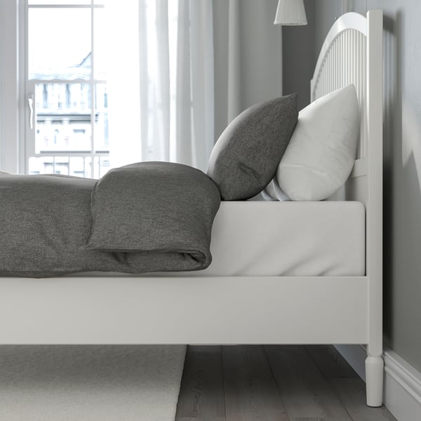 TYSSEDAL bed frame, white/Luröy, 160x200 cm
