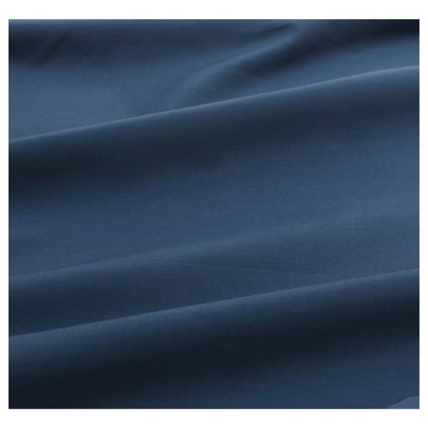 ULLVIDE fitted sheet, dark blue, 140x200 cm