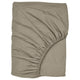 ULLVIDE fitted sheet, grey-beige, 90x200 cm
