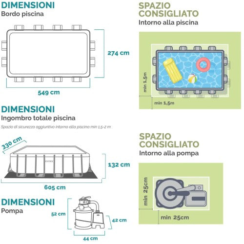 INTEX ULTRA XTR FRAME POOL 549X274X132cm sand pump