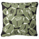 UNDERBLOMMA cushion cover, black/grey-green, 50x50 cm