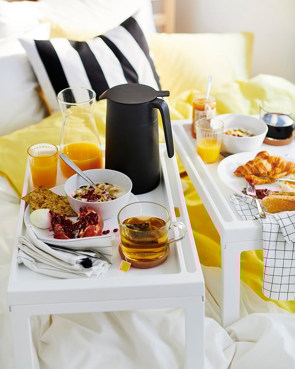 UNDERLÄTTA vacuum flask, black, 1.2 l