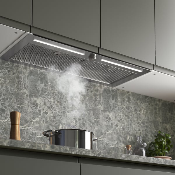 UNDERVERK built-in extractor hood, stainless steel, 80 cm
