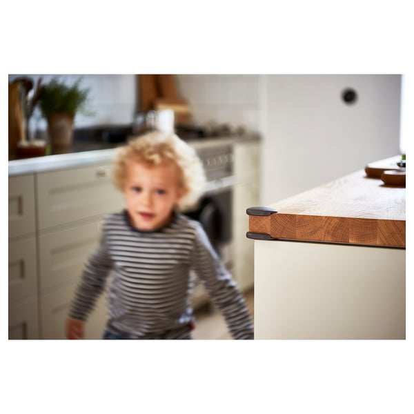 UNDVIKA corner bumper, dark brown, 8 pack