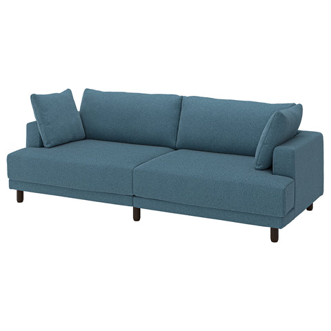 UPPÅKRA 3-seat modular sofa, Axvall dark grey-blue, 254x95x107 cm
