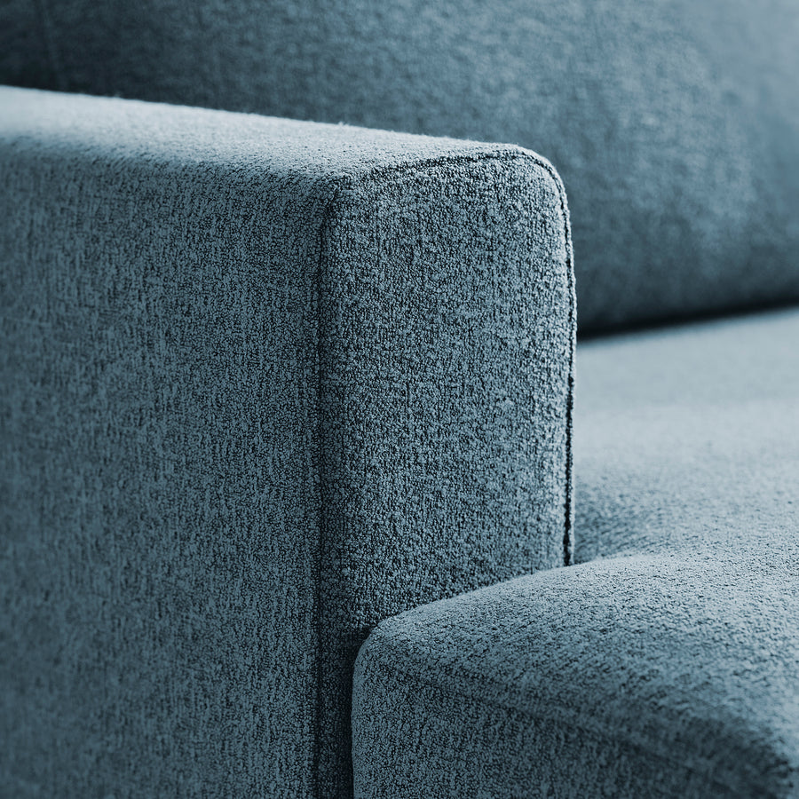 UPPÅKRA 3-seat modular sofa, Axvall dark grey-blue, 254x95x107 cm