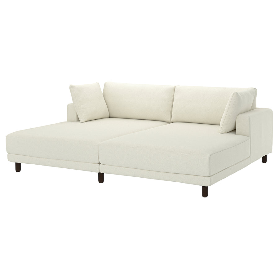 UPPÅKRA 3-seat modular sofa, with chaise longues/Axvall off-white, 254x95x180 cm