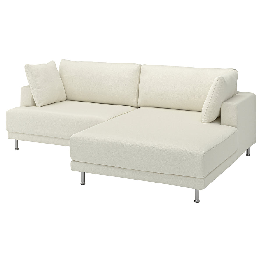 UPPÅKRA 3-seat modular sofa, with chaise longue, right/Axvall off-white, 254x95x180 cm
