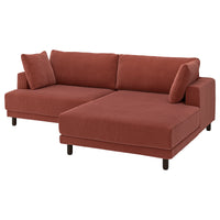 UPPÅKRA 3-seat modular sofa, with chaise longue, right/Samsala brown-red, 254x95x180 cm