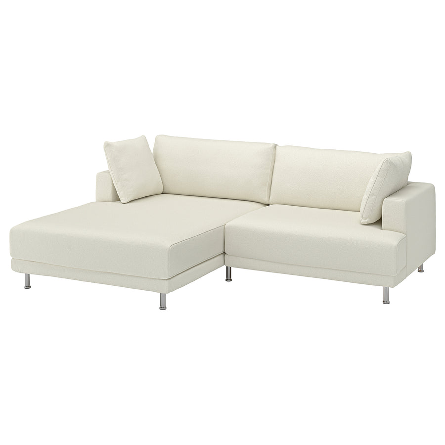 UPPÅKRA 3-seat modular sofa, with chaise longue, left/Axvall off-white, 127x95x180 cm