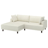 UPPÅKRA 3-seat modular sofa, with chaise longue, left/Axvall off-white, 254x95x180 cm
